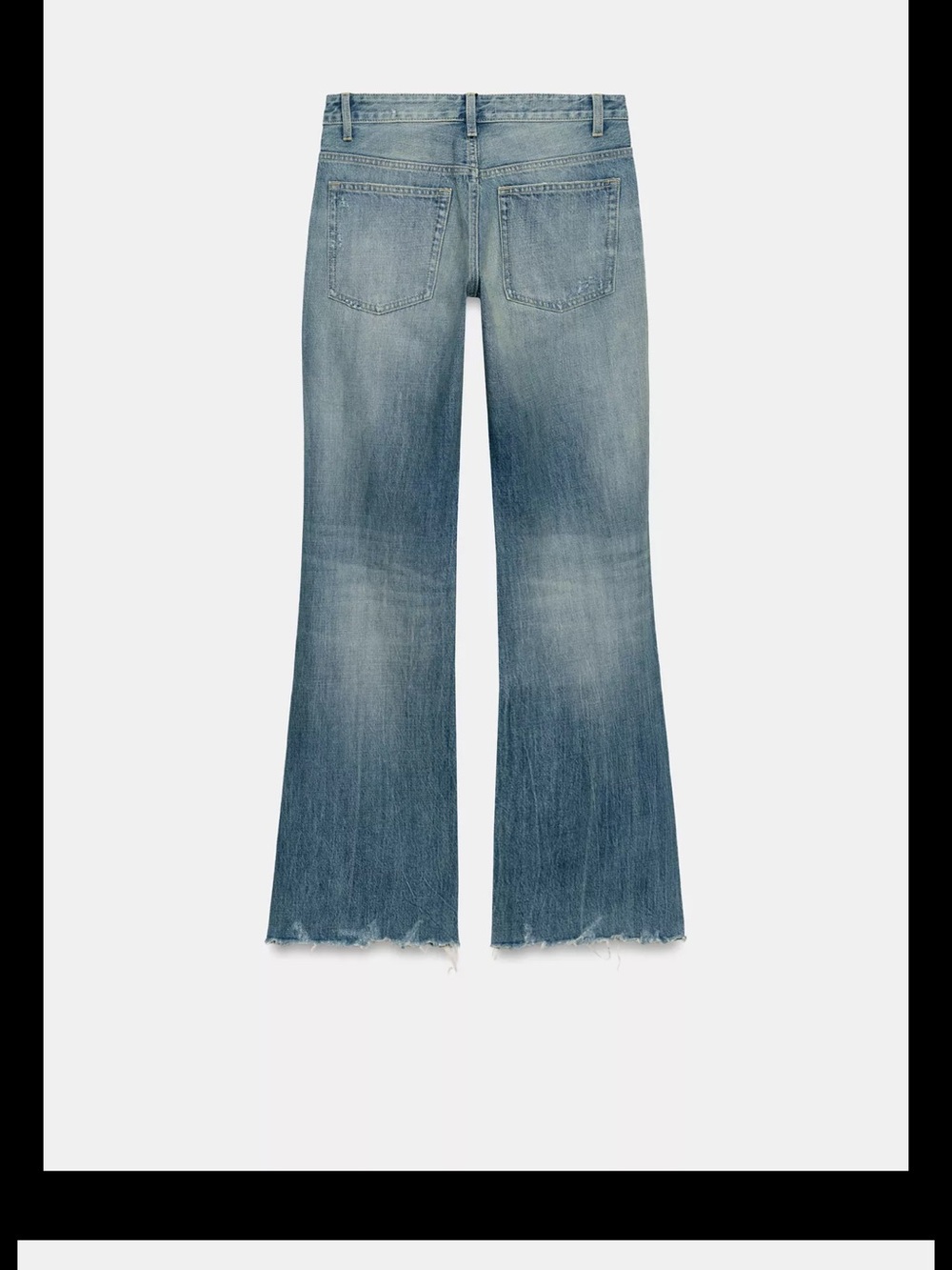 Zara Flare Ripped Mid-Rise Jeans - Picture 3 of 5